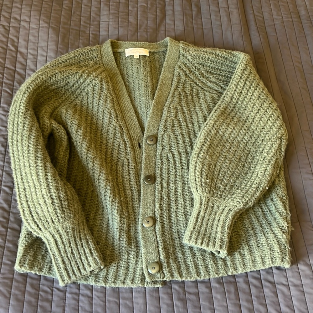 Sezane Basile Cardigan Khaki